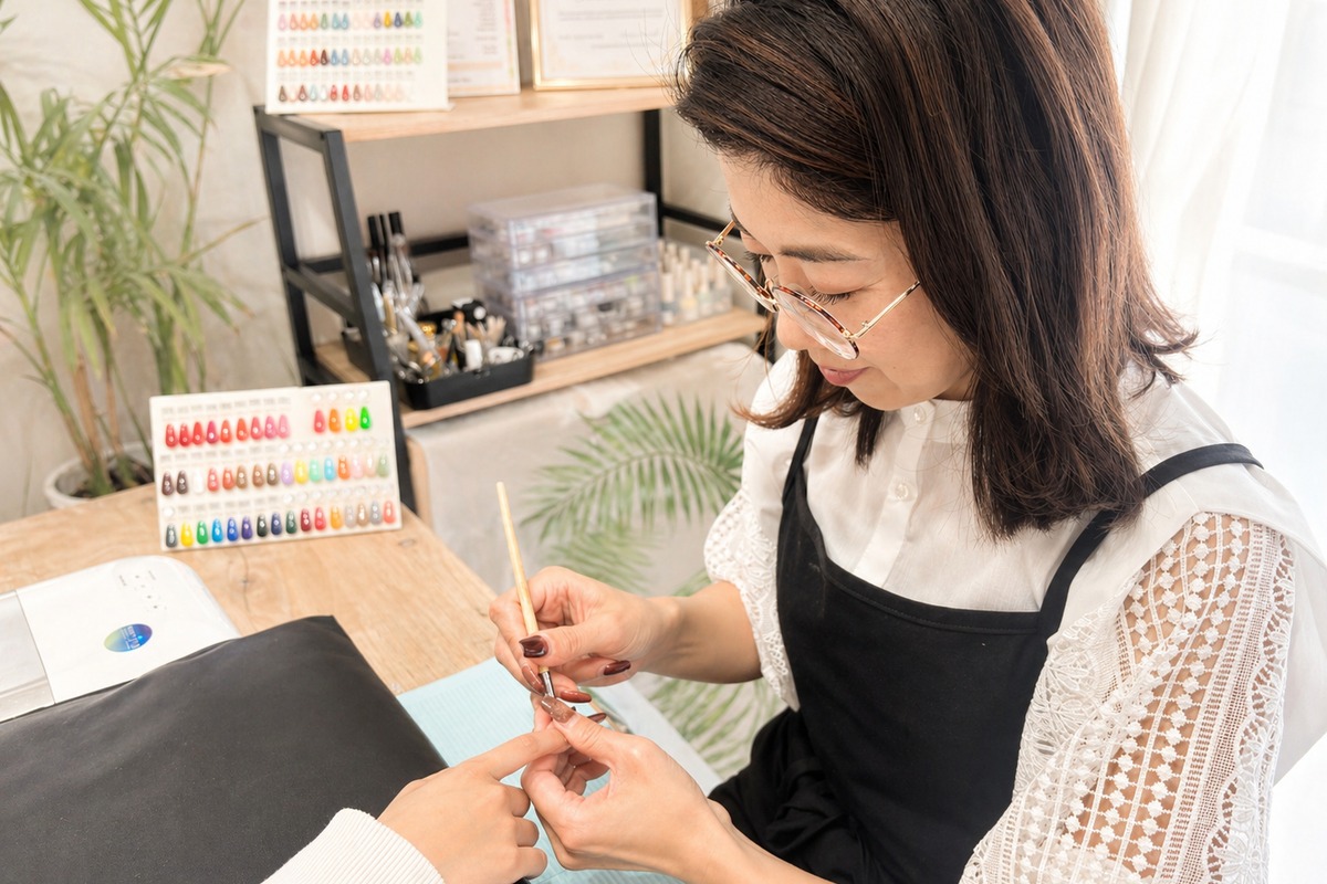 青梅市 Welina STEP5 極美ネイル®︎の施術開始
